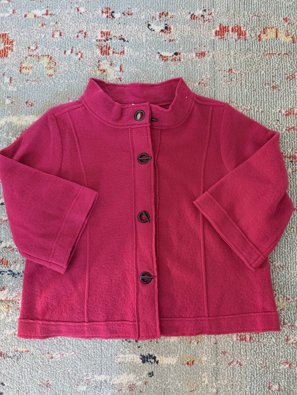 Chico's Button-Front Light Wool Coat